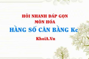 Công thức, biểu thức tính hằng số cân bằng K của phản ứng, Hỏi nhanh đáp gọn môn Hóa